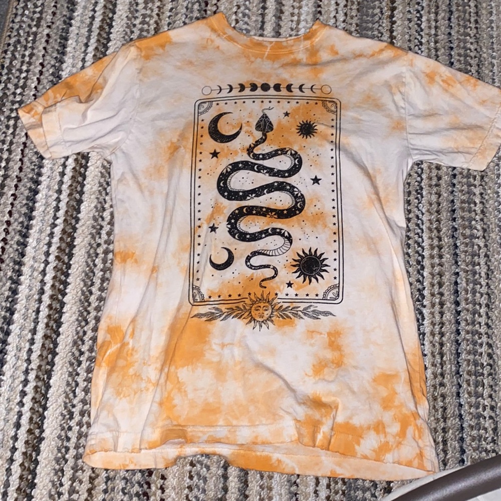Orange tie dye t-shirt